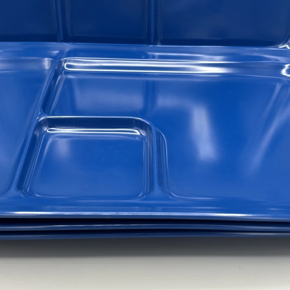 4 Oneida Melamine Tray Blue Rectangular Palette Collection 15.5" L Vintage 1995 - Image 3 of 4