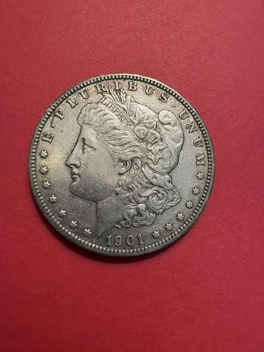 1901-O Morgan Silver Dollar AU details Cleaned  $1