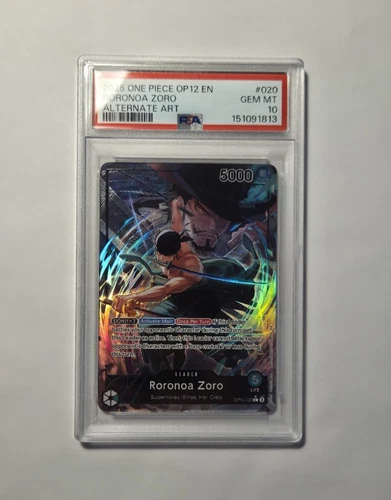 One Piece OP12-020 Legacy of the Master - Roronoa Zoro (Alternate Art) PSA 10