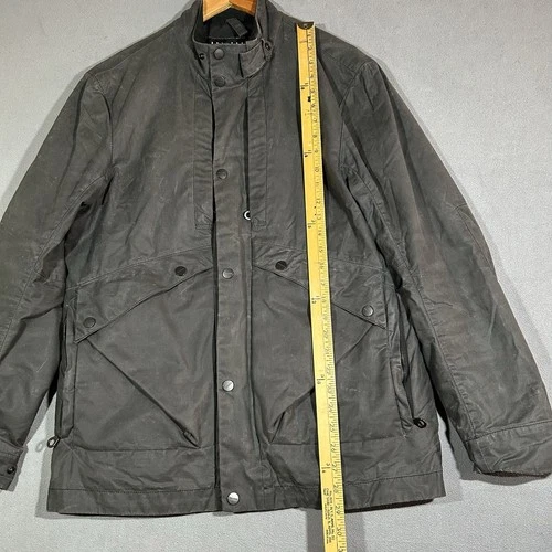 Vollebak Planet Earth Jacket Medium Black Waxed Cotton Beeswax Utility Coat image 15