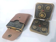  🔥 7-in-1 Gold Metal D&D Dice Dungeons Dragons Fingertip Spinner Gyro Dice Case