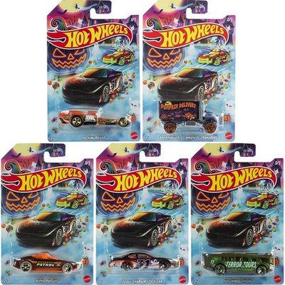 Mattel Hot Wheels Cars Halloween 2026 - SET OF 5 [Baja Hauler, Rockin Railer +3]