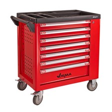 Werkstattwagen Schubladenwagen Werkzeugwagen Arbeitswagen 7 Schubladen rot