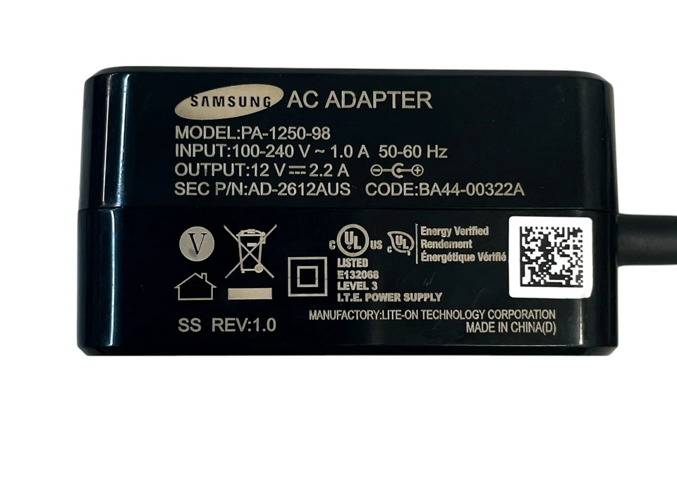 Cargador adaptador de CA Samsung Chromebook 3 XE500C13 2 XE500C12 PA-1250-98 FABRICANTE DE EQUIPOS ORIGINALES Foto 2 de 2