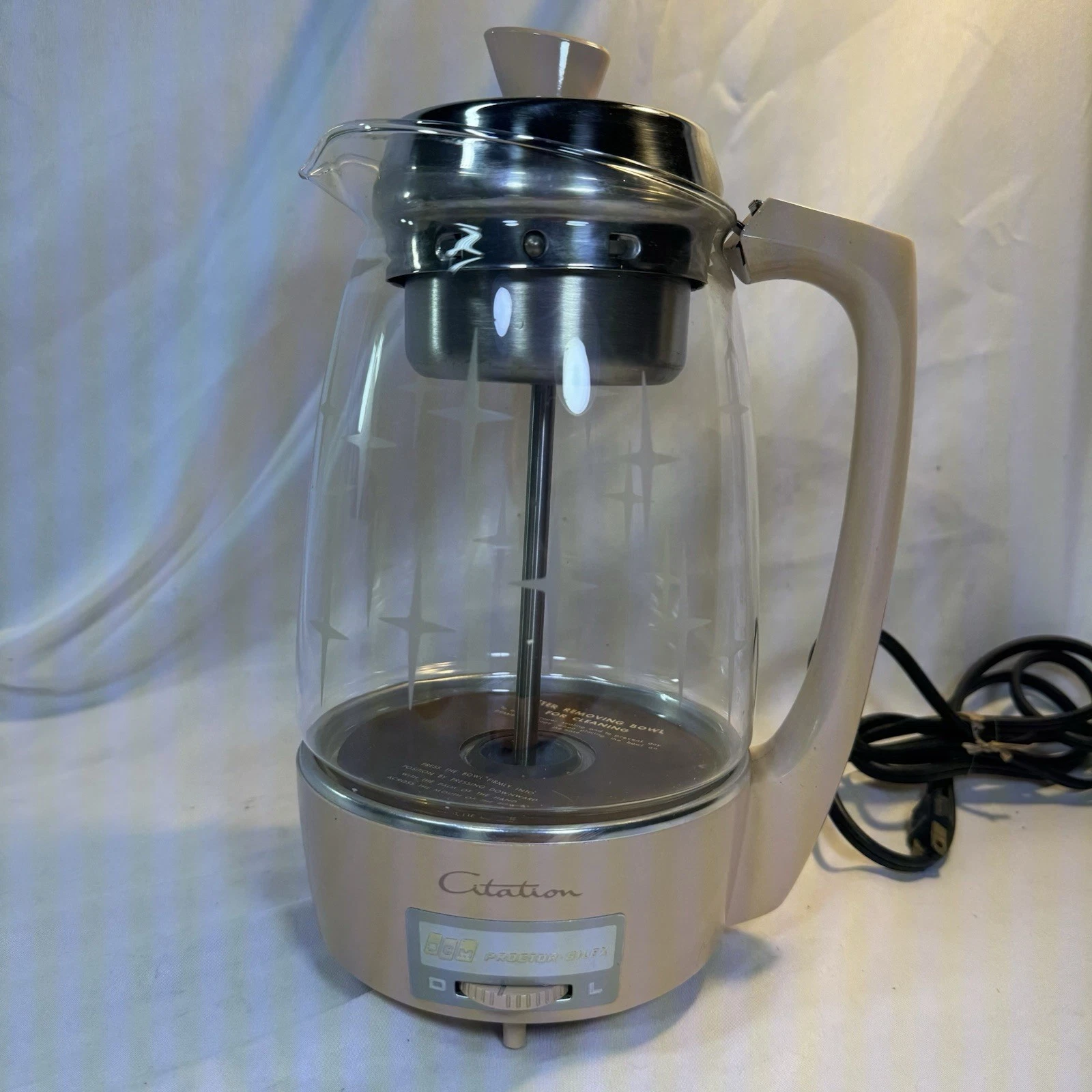 Vintage Proctor Silex Citation Glass Coffee Percolator New Old Stock No Box