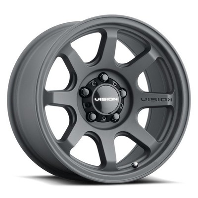 VISION 351 Flow Rim 17X8 5X127 Offset 30 Satin Black (Quantity of 4)