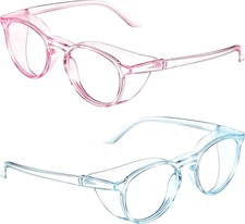 2 Pack Safety Glasses Anti-Fog UV Protection Blue Light Blocking Goggles