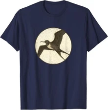 Magnificent Frigatebird T-Shirt Retro Bird Tee Design 10 Colors by Bird.Fan