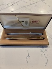 Vintage Cross Twist Pen  Mechanical Pencil 1/20 10K Gold w/Case Set
