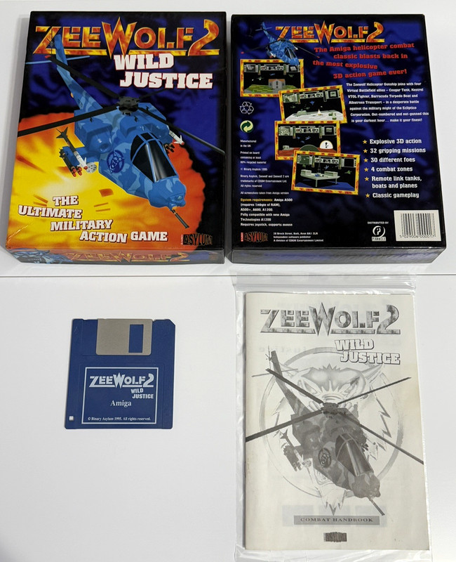 ZEEWOLF 2 *COMMODORE AMIGA* BOXED & COMPLETE *EXCELLENT CONDITION*
