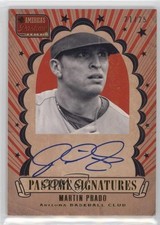 2013 Panini America's Pastime Signatures Gold 21/25 Martin Prado #MP Auto s5q