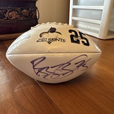 REGGIE BUSH signed autographed New Orleans Saints 2006 Draft Day Football USC