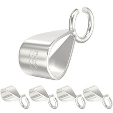925 Sterling Silver Bails for Pendants Clasp with Open Loop,Jewelry Bails for...