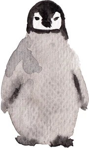 Baby Penguin Self Adhesive Vinyl Sticker