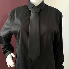 Krawatte - Diolen Setura - Vintage, schwarz m...