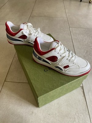 Gucci Basket Demetra Distressed Sneakers White/Red/Blue US 4.5 EU 35