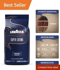 Super Crema Whole Bean Coffee - Perfect Blend of Arabica and Robusta, 35.2 Ounce 13.81 per pound