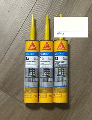 3 Pack Sikaflex 1A Polyurethane Construction Sealant Caulk, White, In ...