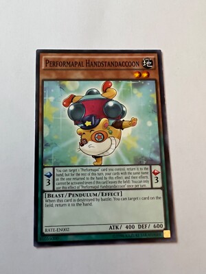 Yugioh Performapal Handstandaccoon RATE-EN002 Common Unlimited MP