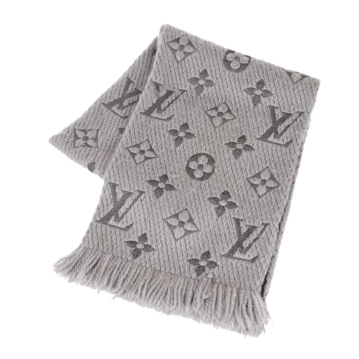 LV scarf logomania brown w/ gold  Lv scarf, Louis vuitton scarf, Branded  scarves