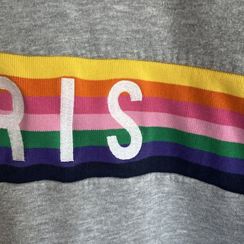 VTG Paris Tour D'or Ile De France Embroidered Rainbow Sweatshirt XXL - ALTERED - Picture 5 of 10