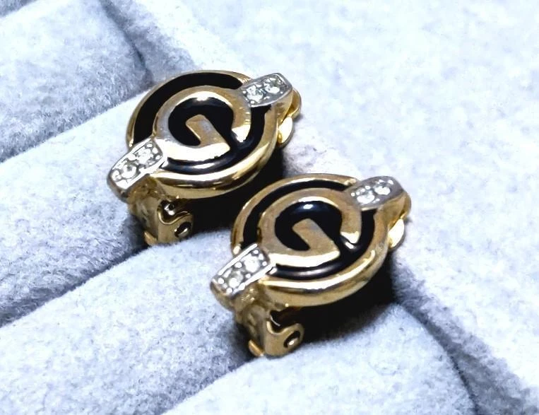 Pendientes Givenchy G logo negro x oro 38976 Foto 2 de 4