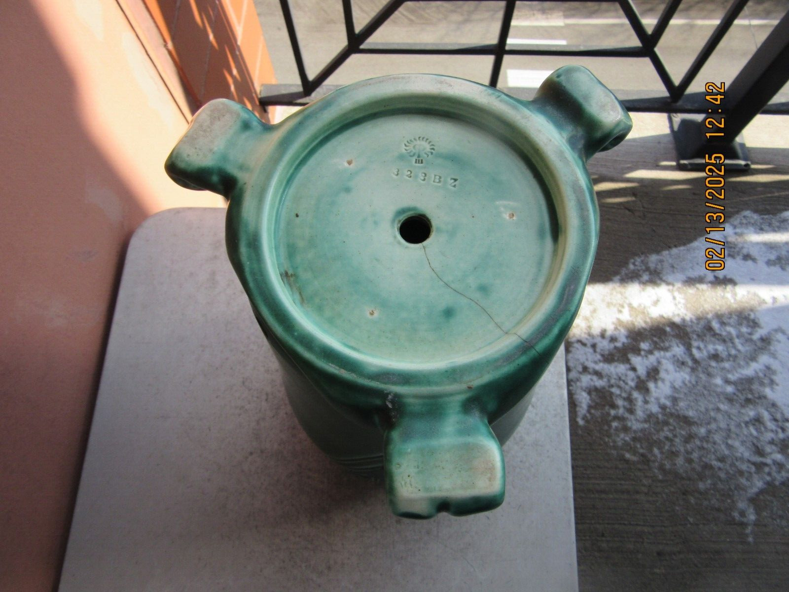 Rookwood Z-Glaze Hand Tooled Matte Green 11 1/2" Geometric Lamp Base 1903