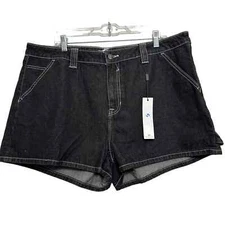 Vigors NWT’s Carpenter denim washed black shorts.size 20W