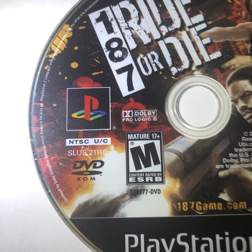 187 Ride Or Die Playstation 2 Disc Only (UNTESTED) - Picture 4 of 8