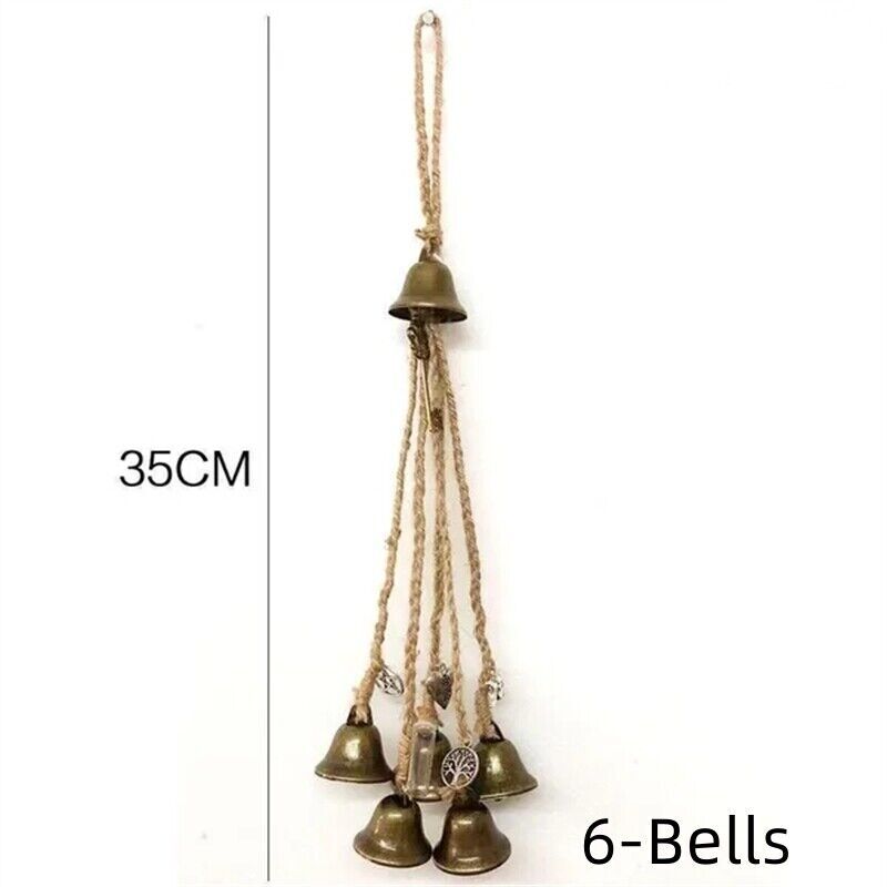 Witch Bells Wind Chimes Hemp Twine Wall Hanging Door Handle Blessing Wall Decor eBay