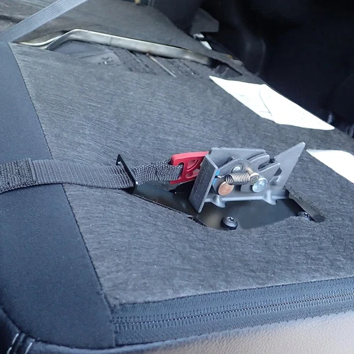Kit de liberación de cierre rápido de asiento trasero correa negra para Ford F150 F250 F350 2009-2022 - Imagen 6 de 12