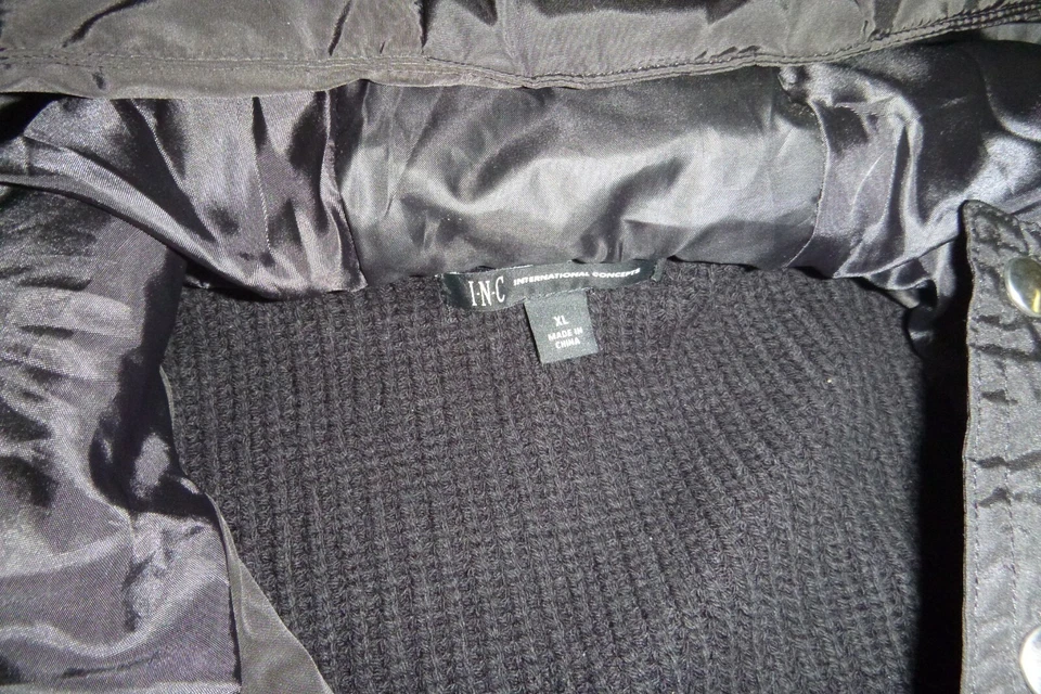 INC International Concepts Hombre Cremallera Completa Puffer Chaqueta Waffle Tejido Invierno Abrigo  Foto 4 de 4