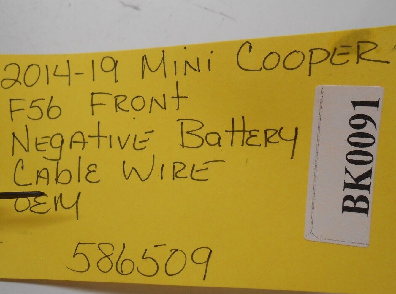 201419 Mini Cooper F56 Front Negative Battery Cable Wire OEM