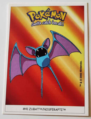 Pokémon Dunkin Boomer ZUBAT Karte #041/150 Sticker