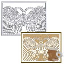 Hying Butterfly Frame Cutting Dies for Card Making, Rectangular Border Die Cu...