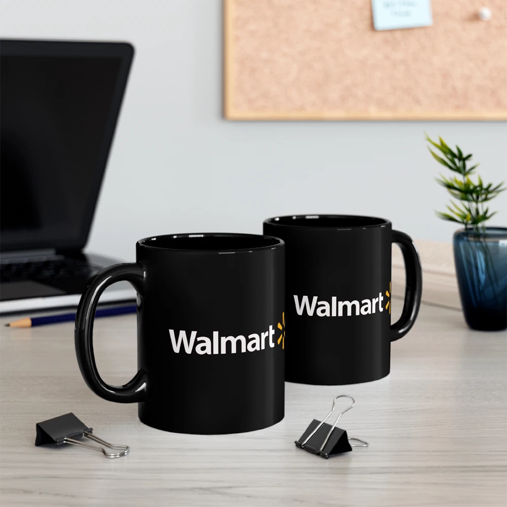 Walmart Store Icon Black Coffee Tea Mug