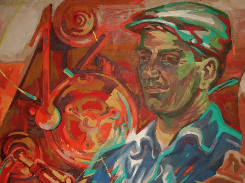Ukrainian Soviet Oil Painting male Portrait working man Fauvism realism - Picture 3 of 10