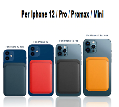 Portafoglio Magnetico MagSafe - Porta Carte Per IPhone 16/15/14/13/12, In Pelle PU, Blu Indaco (3 Carte)