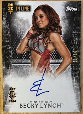 2015 Topps WWE Undisputed BECKY LYNCH NXT Rookie Autograph On Card