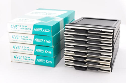 Fidelity Elite 4x5 Cut Film Holder Lot of 8 pcs Exc+5 From Japan SB 008 - Imagen 1 de 7