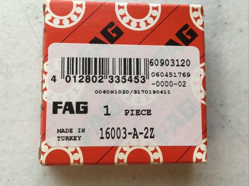 NEU FAG 16003-A-2Z KUGELLAGER, KOSTENLOSER VERSAND - Bild 7 von 8