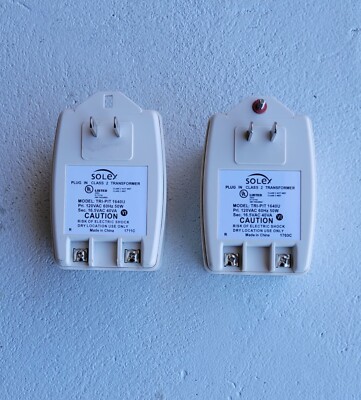 Solex Plug In Class 2 Transformer TRI-PIT 1640U, 16.5VAC  New No Box,  LOT OF  2