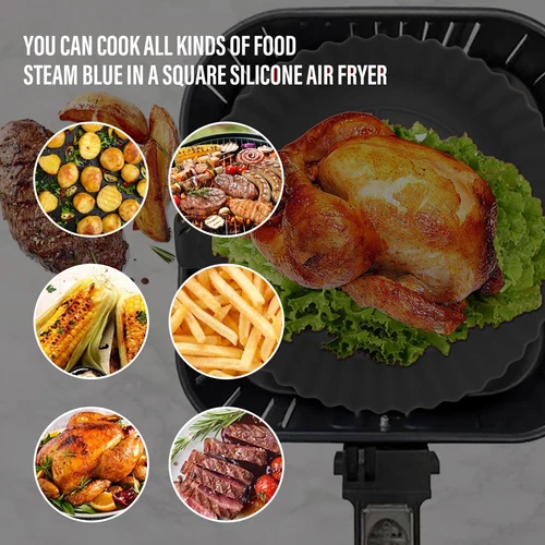 Air Fryer Silicone Pot Basket Oven Baking Tray Non Stick Liners Replacements SML - Picture 2 of 14