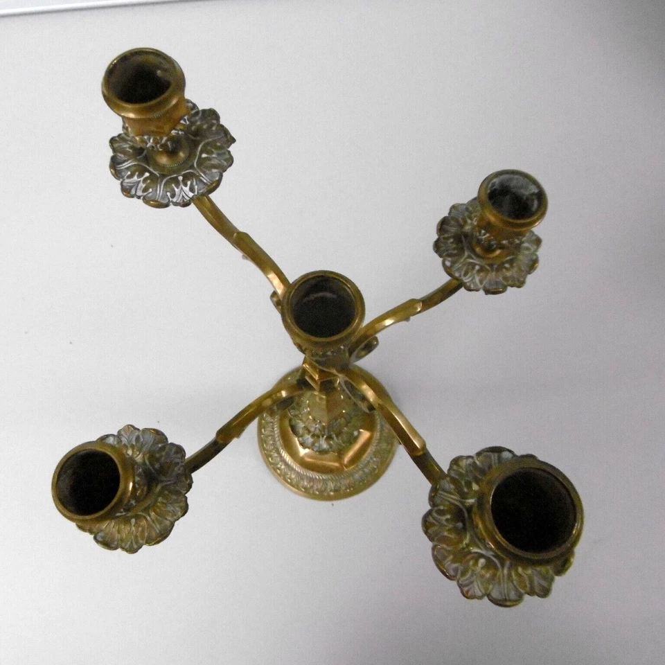 ancien chandelier en bronze massif - Photo 3/4