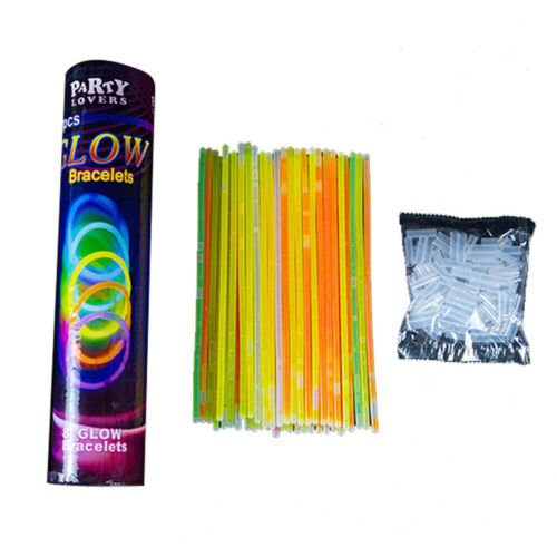 500Pcs 8" Glow in the Dark Glow Sticks Bulk Bracelet Necklace Party Favor - Picture 12 of 12