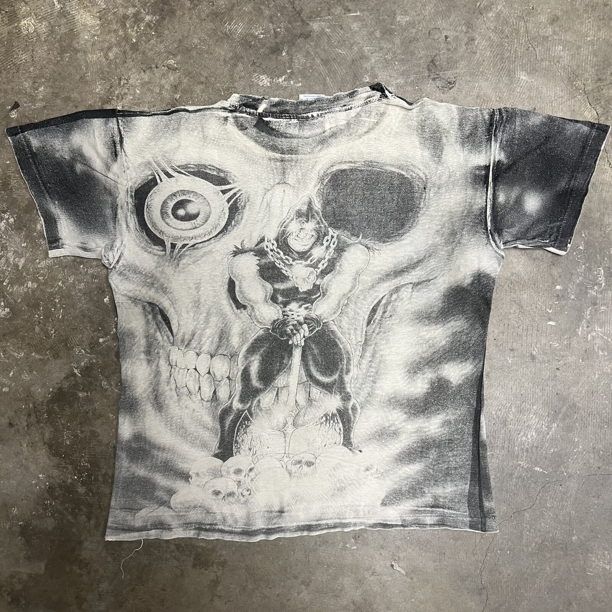 VTG 90s Executioner Skull Overload T-Shirt Mosquitohead All