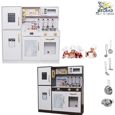 Large Wooden Kids Play Kitchen Children’s Role Play Pretend Set Toy Cooking Gift