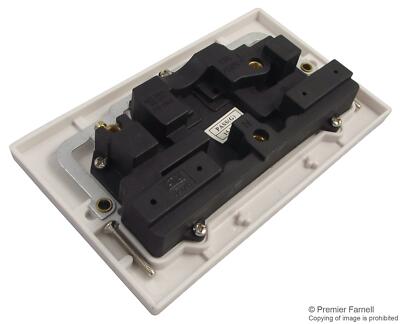 1-Gang Angled Surface Mount Pattress Box - 45 Degree White PVC Workbench Socket Box