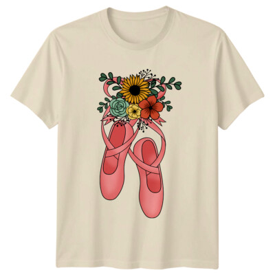 Blumen Ballett Spitzenschuhe T-Shirt Tanzlehrer Geschenk