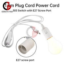 E27 Light Bulb Socket Extension Cable Switch Lamp Holder Power Cord Plug Adapter